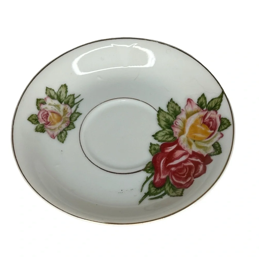 Vintage Ucagco‎ Ceramics Japan Floral Cup & Saucer